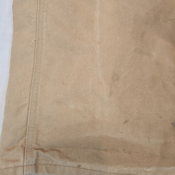 Vintage Carhartt Tan Double Knee Bib Work Overalls - Picture 5 of 10